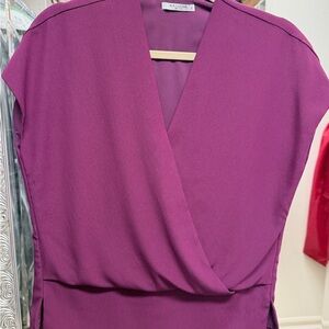 MM Lafleur Plum drape top